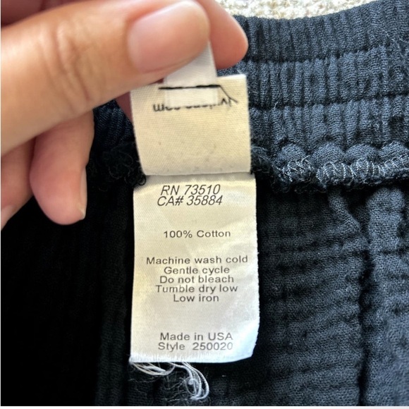 🌺IVY JANE Gauzy Cotton Wide Leg Cropped / Culottes / Pants in Black Size Small🌺 - Picture 5 of 5